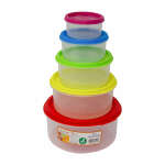 PRINCEWARE ROUND PLASTIC CONTAINER SET 5-PIECES | 5645-5 - Image 4