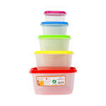PRINCEWARE SQUARE PLASTIC CONTAINER SET 5-PIECES | 5655-5