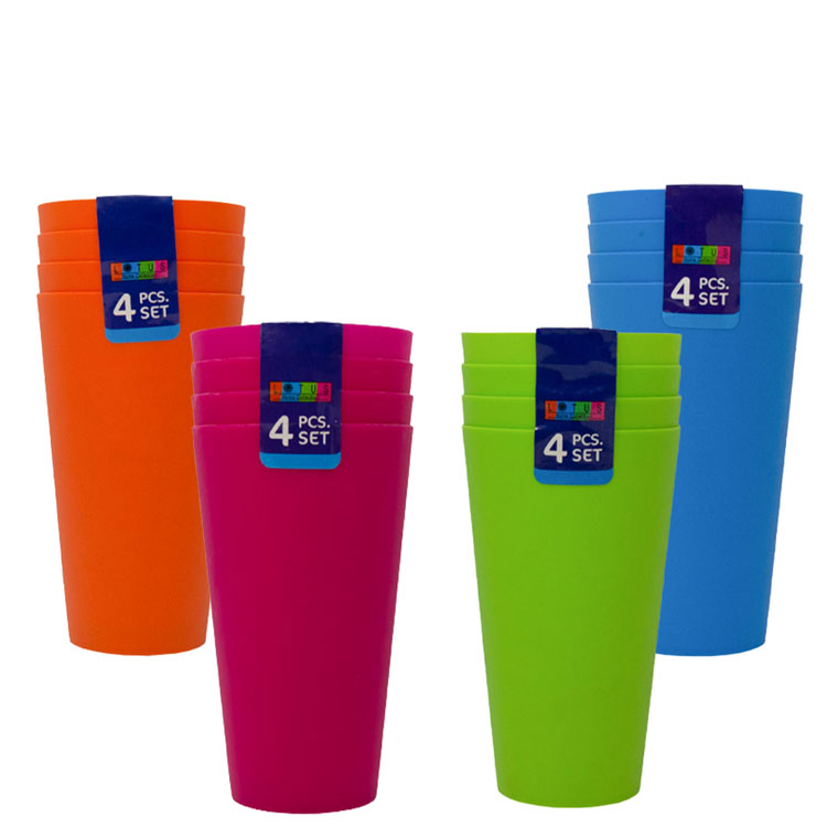 LOTUS PLASTIC CUPS 4 PIECE SET | AD-0177