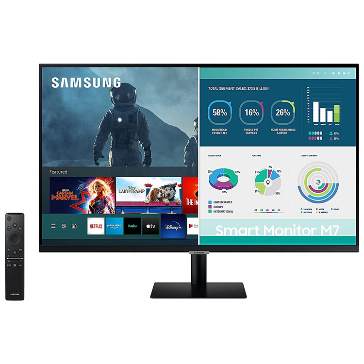SAMSUNG 32" M7 16:9 SPEAKER FULL HD SMART MONITOR | LS32AM702UNXZA