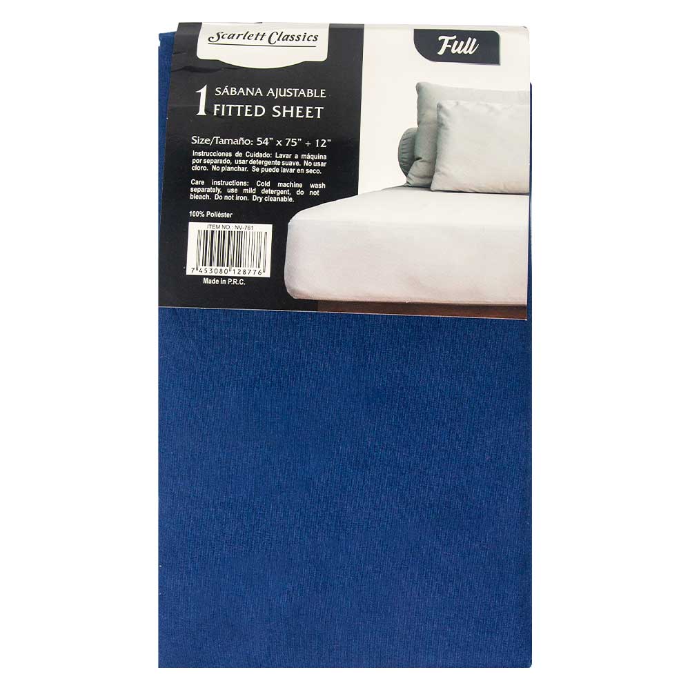 SCARLETT CLASSICS FULL-SIZED FITTED SHEET 54" X 75" | NV-761