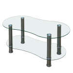 GLASS CENTER TABLE ROUND SHAPE | PRIMO-C421059 - Image 5