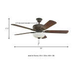 ROTHLEY II 52 INCH INDOOR LED BRONZE CEILING FAN | 1004-755-230 - Image 3