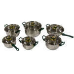 12PC STEEL COOKWARE SET | 12CW-HB-GRN