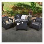 KETER CORFU LOUNGE OUTDOOR SET 4PCS GRAPHITE | 196754 - Image 3