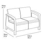 KETER CORFU LOUNGE OUTDOOR SET 4PCS GRAPHITE | 196754 - Image 8