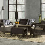 KETER CORFU LOUNGE OUTDOOR SET 4PCS GRAPHITE | 196754 - Image 9