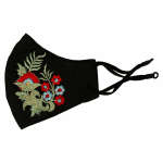 ZARI EMBROIDED BLACK FACE MASK | 20210195