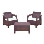 KETER CORFU BALCONY SET 3 PCS BROWN | 204019