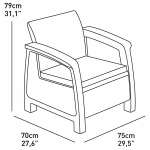 KETER CORFU TRIPLE OUTDOOR SET CAPPUCCINO | 223877 - Image 7