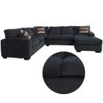 PEAK LIVING TRANSITIONAL 5-SEAT SECTIONAL SOFA PERTH SMOKE | 5210+30-4214