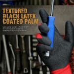 WORK GLOVES NYLON RED/BLACK | 7555 - Image 3