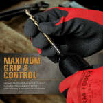 WORK GLOVES NYLON RED/BLACK | 7555 - Image 4