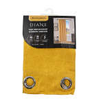 FAUX LINEN BLACKOUT WINDOW CURTAIN 229X140 CM GOLD | BA-657