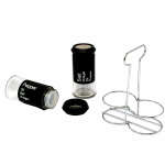 GLASS SALT & PEPPER SET WITH RACK | DBT-109572 - Image 2