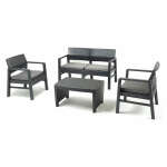GARDEN SET FUJI 4 PIECE BLACK | FUJI-ANTRACIET