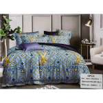 BED SHEET WITH PILLOW CASE SET LOUIS VUITTON LIGHT BLUE W/ WHITE | HIR-1013