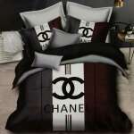 BEDSHEET WITH PILLOW CASE CHANEL RED WHITE | HIR-CHANEL RW