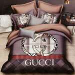 BEDSHEET WITH PILLOW CASE GUCCI GRAY SQUARE DOTS | HIR-GUCCI GRIJS