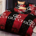 BEDSHEET WITH PILLOW CASE GUCCI RED | HIR-GUCCI ROOD