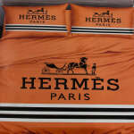 BEDSHEET WITH PILLOW CASE HERMES ORANGE | HIR-HERMES ORANJE