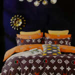 BEDSHEET WITH PILLOW CASE LOUIS VUITTON ORANGE CREAM | HIR-LOUIS VUTTON  OC
