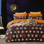 BEDSHEET WITH PILLOW CASE LOUIS VUITTON GRAY WHITE | HIR-LV GRIJS-WIT