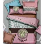 BED SHEET WITH PILLOW CASE SET VERSACE PINK | HIR-PINK