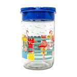 STORAGE JAR FLAP PATTERN 660ML | KC-231