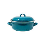 ENAMEL POT 18CM WITH LID TURQUOISE | KIRP-66007741