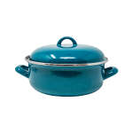 ENAMEL POT 20CM WITH LID TURQUOISE | KIRP-66007765