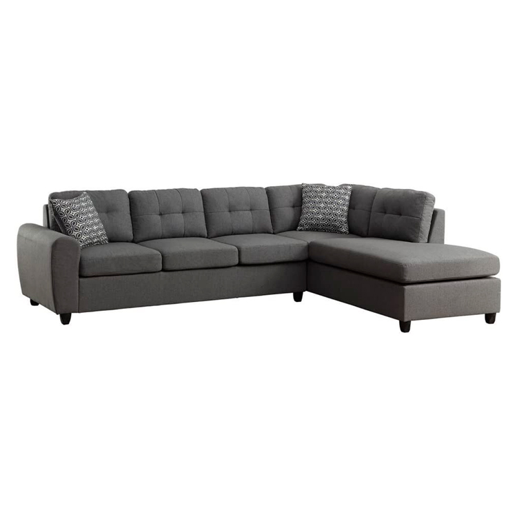 PRT500413 GREY L-SHAPED CORNER COUCH | PRT500413 - Image 1