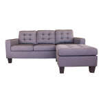 L-SHAPED SECTIONAL REVERSABLE SOFA CHAISE GRAY | PRT52775