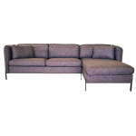L-SHAPED CORNER SOFA SET LIGHT METALLIC PURPLE | WF-004