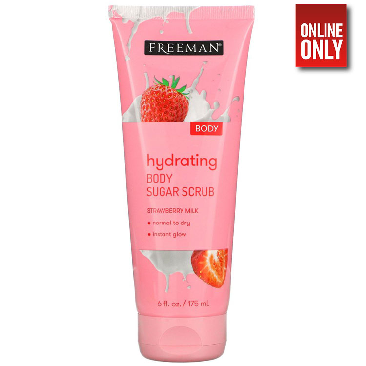 FREEMAN HYDRATING STRAWBERRY MILK BODY SUGAR SCRUB | GLOW11519