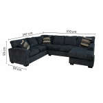 PEAK LIVING TRANSITIONAL 5-SEAT SECTIONAL SOFA PERTH SMOKE | 5210+30-4214 - Image 5
