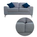 HOME TRENDS 2-PIECE SOFA SET W/ 5 SEATING CAIRO GRAY | 76794+95 - Image 4