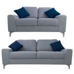 HOME TRENDS 2-PIECE SOFA SET W/ 5 SEATING CAIRO GRAY | 76794+95