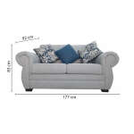 HOME TRENDS 2-PIECE SOFA SET GENOVA GRAY | 78135+36 - Image 7