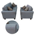 HOME TRENDS 2-PIECE SOFA SET VIENNA GRAY | 81487+88 - Image 2