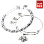 ALEX AND ANI 'BEE MINE' & PEARL BEADED BANGLE SET OF 2 | AA18710