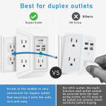 LVETEK SURGE PROTECTOR W/ USB WALL CHARGER WHITE 1680JOULES | B09BKHHL5H - Image 6