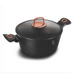 BERLINGER HAUS BLACK ROSE CASSEROLE POT WITH LID 20 CM | BH-1641N