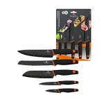 BERLINGER HAUS KNIFE SET BLACK WITH ORANGE | BH-2305 - Image 2