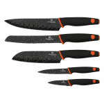 BERLINGER HAUS KNIFE SET BLACK WITH ORANGE | BH-2305