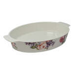 PORCELAIN BAKING TRAY FLOWER DESIGN | BKF-FL02R11 - Image 3