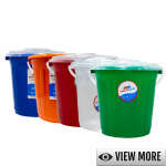 PLASTIC BUCKET WITH LID, 9 LITERS | VARIETY