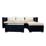 COSTWAY RATTAN 5PC OUTDOOR PATIO CORNER SOFA SET WITH COFFEE TABLE | GD924A