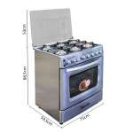 BOTRALI 6 BURNERS STAINLESS STEEL GAS RANGE WITH GLASS LID 30'' | K76-2S - Image 9