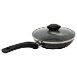 VICTORIA 8' FRY PAN GLASS LID SOFT HANDLE 2.2MM | VICF-858